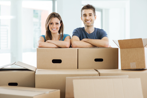 Couple getting ready to move to new home